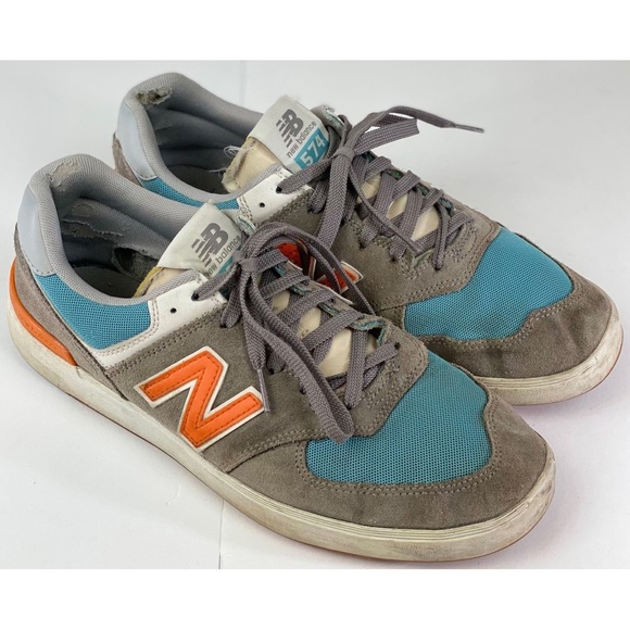 New Balance All Coast Shoe's Men's Sneakers AM574PGO (Grey/Orange), size 10.5 - Picture 4 of 12